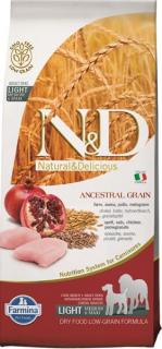 N&D Low Grain Dog Adult Light M/L Chicken & Pomegranate 12 kg