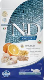 N&D OCEAN Cat Low Grain Adult Codfish & Orange 5 kg