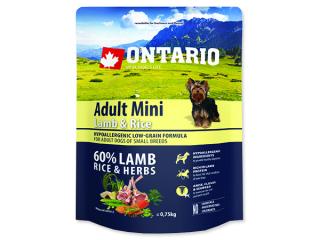 ONTARIO Adult Mini Lamb & Rice 2.25 kg