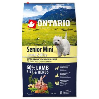 ONTARIO Senior Mini Lamb & Rice 6,5 kg