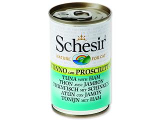 Schesir konzerva Cat tuňák + šunka 140g