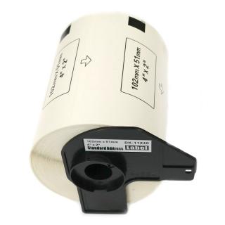 Etikety / štítky pro tiskárny BROTHER QL - typ DK-11240 - kompatibilní - 102 mm x 51 mm - 600 kusů, bílá (univerzální štítky)