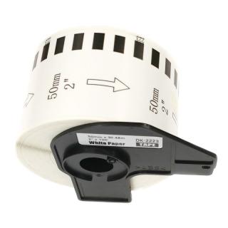 Etikety / štítky pro tiskárny BROTHER QL - typ DK-22223 - kompatibilní - 50 mm x 30,48 m, bílá (papírová samolepící role)