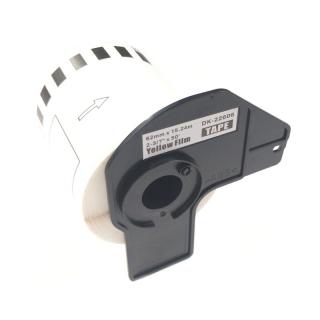 Etikety / štítky pro tiskárny BROTHER QL - typ DK-22606 - kompatibilní - 62 mm x 15,24 m, žlutá (filmová role)