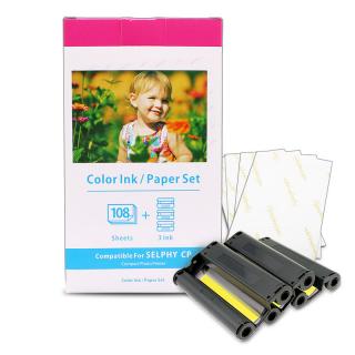 Fotopapír KP-108IN, 3115B001 pro tiskárny CANON Selhpy (10x15 cm, 108 ks) + tisková páska  - kompatibilní