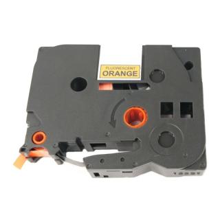 Páska - BROTHER TZE-B51 - 24 mm signální oranžová - černý tisk - kompatibilní