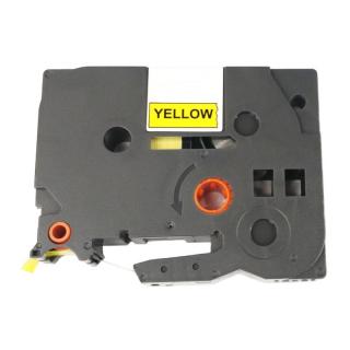 Páska pro popisovače BROTHER - typ TZE-611 - 6 mm žlutá - černý tisk - kompatibilní