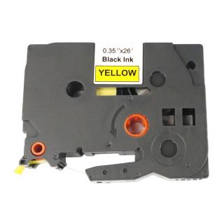 Páska pro popisovače BROTHER - typ TZE-621 - 9 mm žlutá - černý tisk - kompatibilní