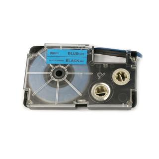 Páska pro popisovače CASIO - typ XR-9BU - 9 mm modrá - černý tisk - kompatibilní
