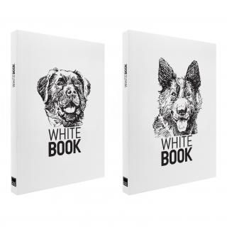 Zápisník A4 WHITE BOOK DOGS bílý