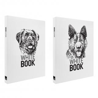 Zápisník A5 WHITE BOOK DOGS bílý (2ks)