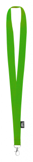 LANYARD z karabinou, RPET polyester Reklamní předměty barva: zelená