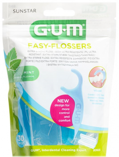 Zubní nit GUM Flosser 30ks  + cestovní pouzdro zdarma