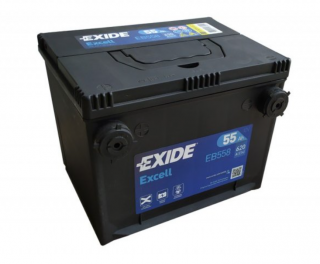 Exide Excell 12V 55Ah 620A, EB558  nabitá autobaterie + Reflexní přívěsek FOOT + možný výkup staré baterie při doručení nebo v prodejně Jinočany