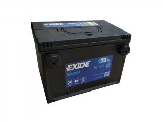 Exide Excell 12V 70Ah 740A EB708  nabitá autobaterie + Reflexní přívěsek FOOT + možný výkup staré baterie při doručení nebo v prodejně Jinočany