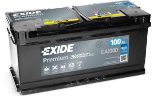 Exide Premium 12V 100Ah 900A EA1000  nabitá autobaterie + Reflexní přívěsek FOOT + možný výkup staré baterie při doručení nebo v prodejně Jinočany