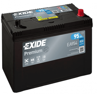 Exide Premium 12V 95Ah 800A, EA954 (P)  nabitá autobaterie + Reflexní přívěsek FOOT + možný výkup staré baterie při doručení nebo v prodejně Jinočany