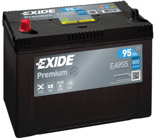 Exide Premium 12V 95Ah 800A EA955 (L)  nabitá autobaterie + tableta do ostřikovačů 2ks + výkup autobaterie v prodejně za 16 Kč/kg
