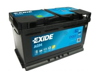 EXIDE Start-Stop AGM 12V 82Ah 800A EK820  nabitá autobaterie + Reflexní přívěsek FOOT + možný výkup staré baterie při doručení nebo v prodejně…