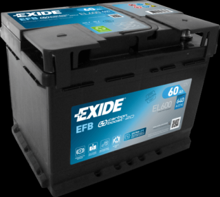 Exide Start-Stop EFB 12V 60Ah 640A EL600  nabitá autobaterie + tableta do ostřikovačů 2ks + výkup autobaterie v prodejně za 16 Kč/kg
