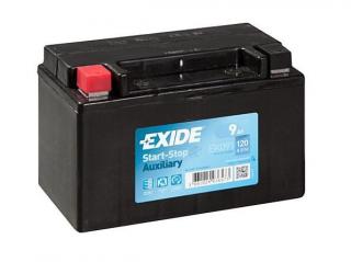 Exide Start-Stop přídavné AGM 12V 9Ah 120A EK091  nabitá autobaterie + možný výkup staré baterie při doručení nebo v prodejně Jinočany