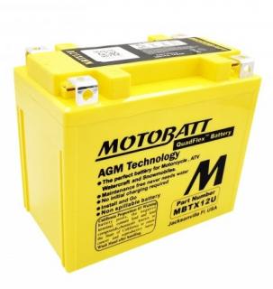 Motobaterie Motobatt MBTX12U 12V 14Ah 200A  nabitá autobaterie + tableta do ostřikovačů 2ks + výkup autobaterie v prodejně za 16 Kč/kg