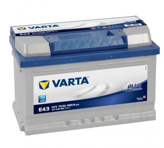 VARTA Blue Dynamic 12V 72Ah 680A 572 409 068, E43  nabitá autobaterie + Reflexní přívěsek FOOT + možný výkup staré baterie při doručení nebo v…