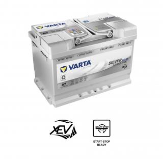 Varta Silver Dynamic AGM 12V 70Ah 760A, 570 901 076, A7 (dříve E39)  nabitá autobaterie + Reflexní přívěsek FOOT + možný výkup staré baterie při…