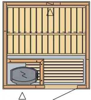 Domácí sauna 150x150cm materiál: severský smrk A/B