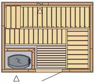 Domácí sauna 200x170cm materiál: severský smrk A/B