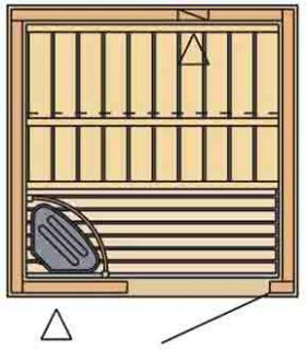 Malá domácí sauna 120x120cm materiál: olše