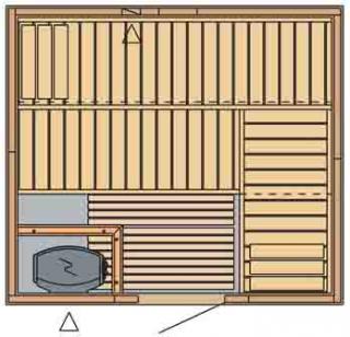 Velká domácí sauna 230x200cm materiál: olše