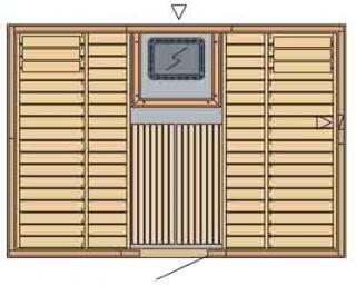 Velká domácí sauna 300x200cm materiál: osika