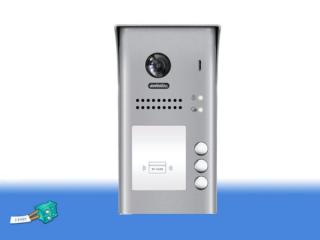 Dveřní telefon PC-D250-3-ID (3x zvonek, RFID čtečka, CCD 170st, 2-drát, IP 54, povrch. montáž, 1 zámek)