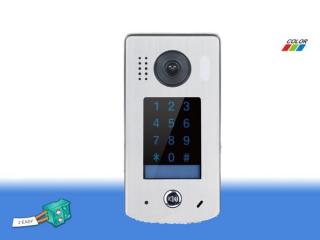 Dveřní telefon PC-D252-K s kódovou klávesnic, objektiv kamery 170°, povrchová montáž (1x zvonek, číselná klávesnice, nerez ocel, IP65, 1 zámek)