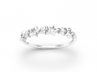 Prsten Hvězdičky stříbro 925 Velikost: 5 - 1,5 cm (EU 49 - 50)