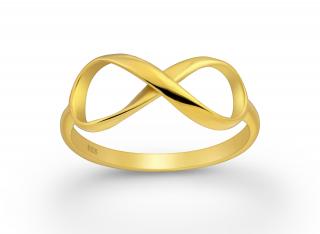 Prsten Infinity gold stříbro 925 Velikost: 5 - 1,5 cm (EU 49 - 50)