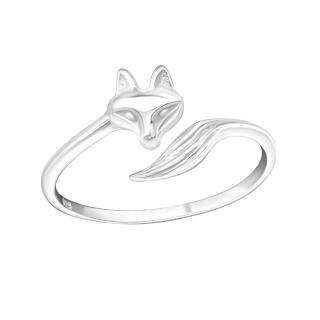 Prsten Liška stříbro 925 Velikost: 5 - 1,5 cm (EU 49 - 50)