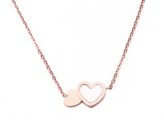 Řetízek Shell Heart rose gold