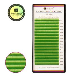 Pastelové řasy mix délek C, 0,20 X 9-14 mm - Yellow Green