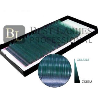 Zelené melírované řasy B, 0,20 X 14 mm - 16 řad