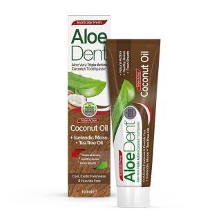 ALOEDENT Zubní pasta Coconut oil 100 ml. (Trojitý účinek. Bez fluoridu.)
