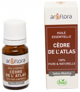 AROFLORA Éterický olej BIO Cedr Atlas 10 ml. (Optimalizuje lymfatický oběh a zbavuje tukové tkáně. Vaši pokožku zjemňuje, jamky se rychle zmenšují. Rovněž podporuje růst vlasů a odstraňuje lupy.)