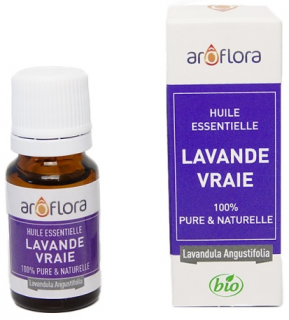 AROFLORA Éterický olej BIO Levandule 10 ml. (Zklidňující, hojivý na pokožku, analgetický. )