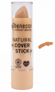 BENECOS Korektor stick Vanilla - 5 ml (Benecos Natural Cover Stick zakrývá nečistoty, tmavé kruhy a nepravidelnosti. Díky vysokému krytí zajišťuje bezchybný a přirozený povrch. Zakryje pupínky, flíčky, kruhy pod očima a další nerovnosti pleti. S aloe vera