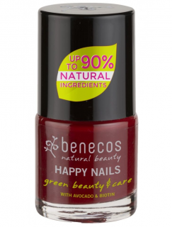 BENECOS Lak na nehty CHERRY RED - 5 ml (20 - FREE, s avokádovým olejem pro výživu a Biotinem pro posílení křehkých nehtů.)