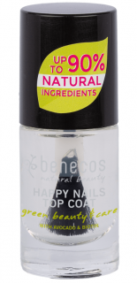 BENECOS Lak na nehty CRYSTAL - 5 ml (8 - FREE, s avokádovým olejem pro výživu a Biotinem pro posílení křehkých nehtů.)