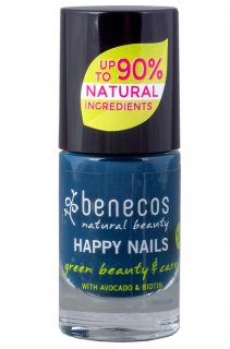 BENECOS Lak na nehty NORDIC BLUE - 5 ml (8 - FREE, s avokádovým olejem pro výživu a Biotinem pro posílení křehkých nehtů.)