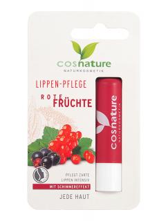 COSNATURE Balzám na rty Červené ovoce 4,8 gr. (S ochranným vitamínem E a olivovým olejem chrání před vysycháním rtů.)