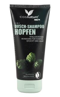 COSNATURE Sprchový šampon pro muže 3v1 s chmelem - 200 ml.